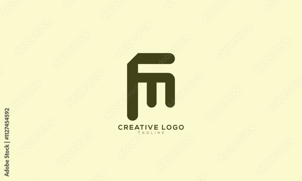 FM MF FN NF Abstract initial monogram letter alphabet logo design FM MF FN NF Abstract initial monogram letter alphabet logo design