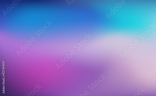 Abstract noise light blur gradient blue and purple background. Color wallpaper grainy fluid effect. Multicolor textured poster design. Bright granular dynamic grain.