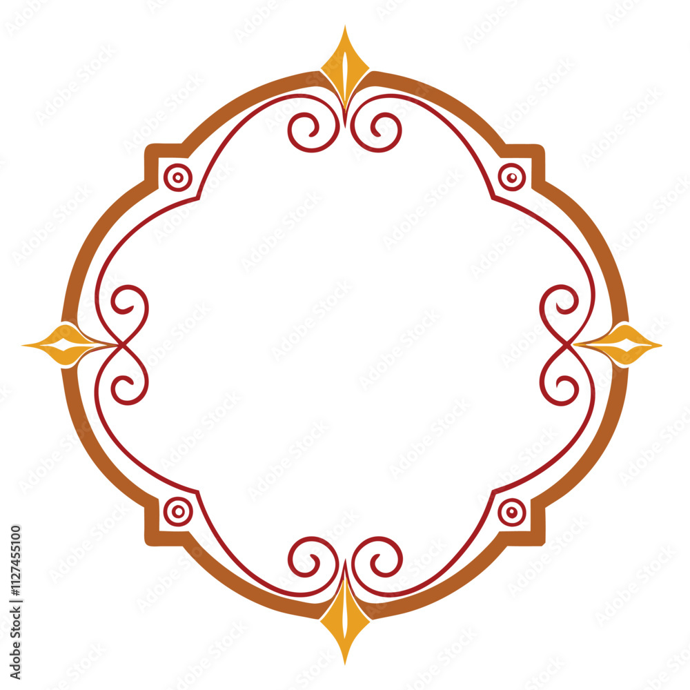 Decorative Frame Border Design with Ornament, Easily Editable Vector File Decorative Frame Border Design with Ornament, Easily Editable Vector File