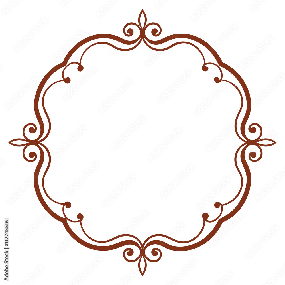 Decorative Frame Border Design with Ornament, Easily Editable Vector File Decorative Frame Border Design with Ornament, Easily Editable Vector File