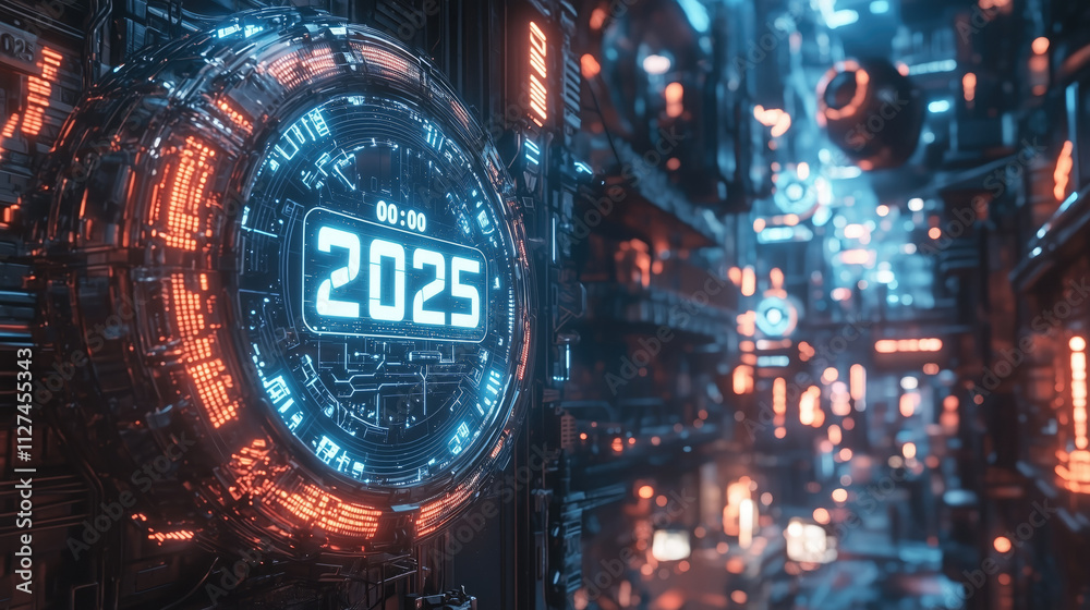New Year 2025 concept. New Year s eve Celebration in a Futuristic City. New Year 2025 is coming. New Year 2025 concept. New Year s eve Celebration in a Futuristic City. New Year 2025 is coming.