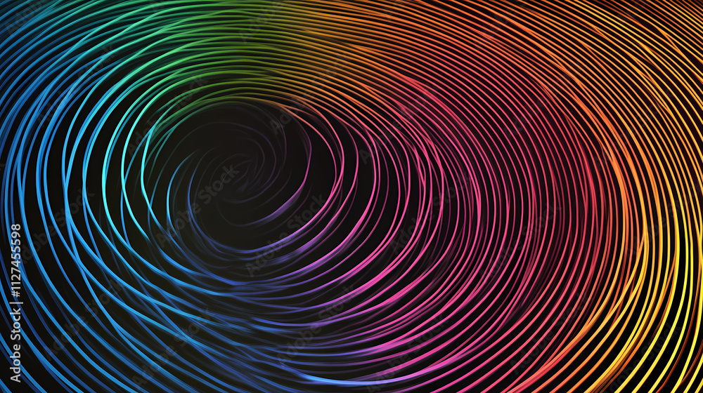 Fractal rainbow circles and patterns. Fractal. Illustration Fractal rainbow circles and patterns. Fractal. Illustration