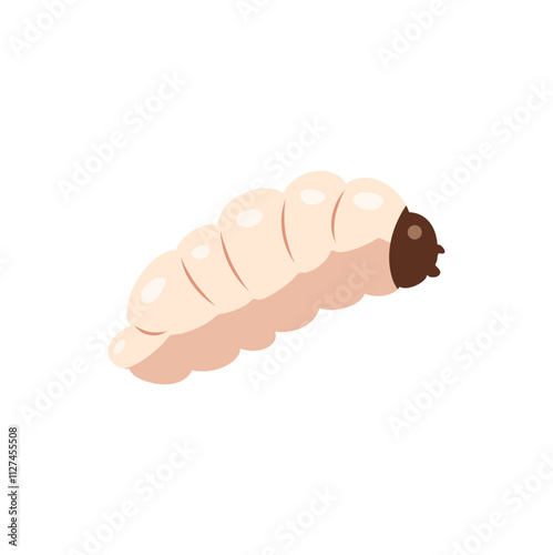 Maggot or larva illustration 