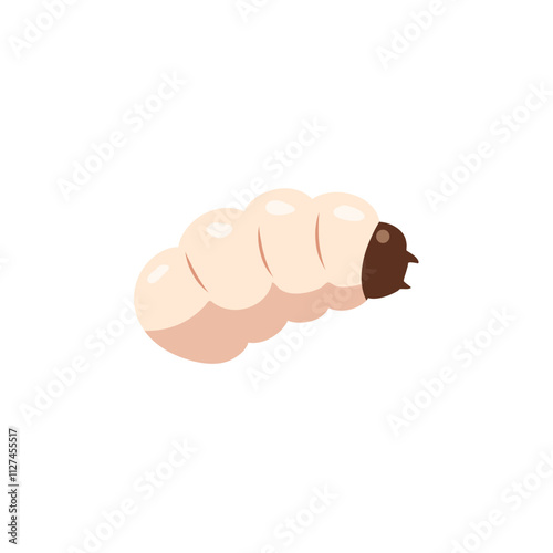 Maggot or larva illustration 