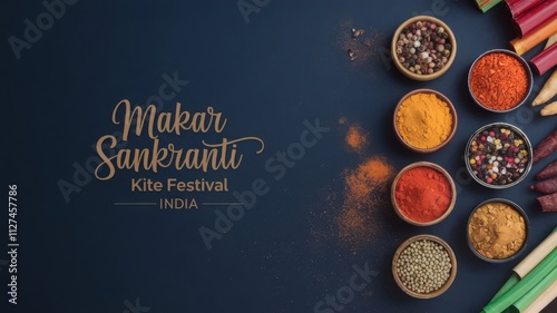 Celebrating Makar Sankranti: The Vibrant Kite Festival of India. Experience the joy of Makar Sankranti with colorful spices and kites, a vibrant celebration of culture and tradition in India...