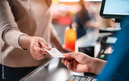 relacion entre vendedor y cliente, entrega de tarjeta debito credito, transaccion comercial, pagos electronicos