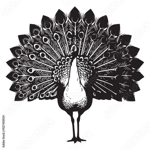 Creative black and white animal vector