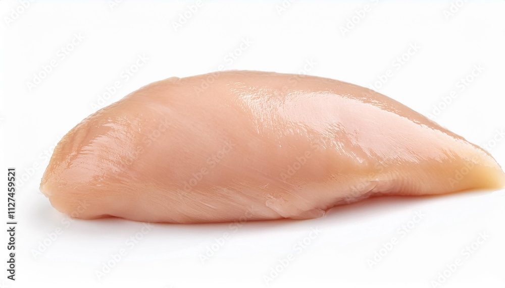 Chicken fillet meat isolated white background. Uncooked raw piece of poultry. Cooking and culinary Chicken fillet meat isolated white background. Uncooked raw piece of poultry. Cooking and culinary