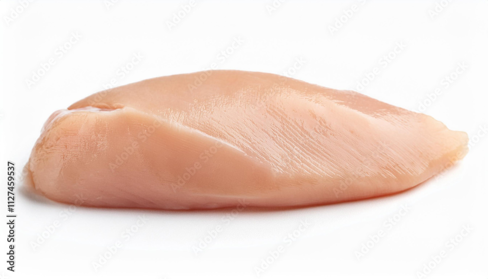 Chicken fillet meat isolated white background. Uncooked raw piece of poultry. Cooking and culinary Chicken fillet meat isolated white background. Uncooked raw piece of poultry. Cooking and culinary