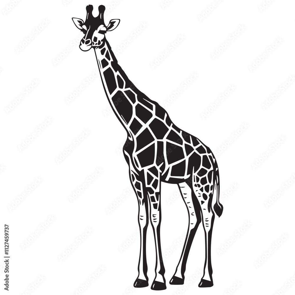 Naklejka premium Creative black and white animal vector