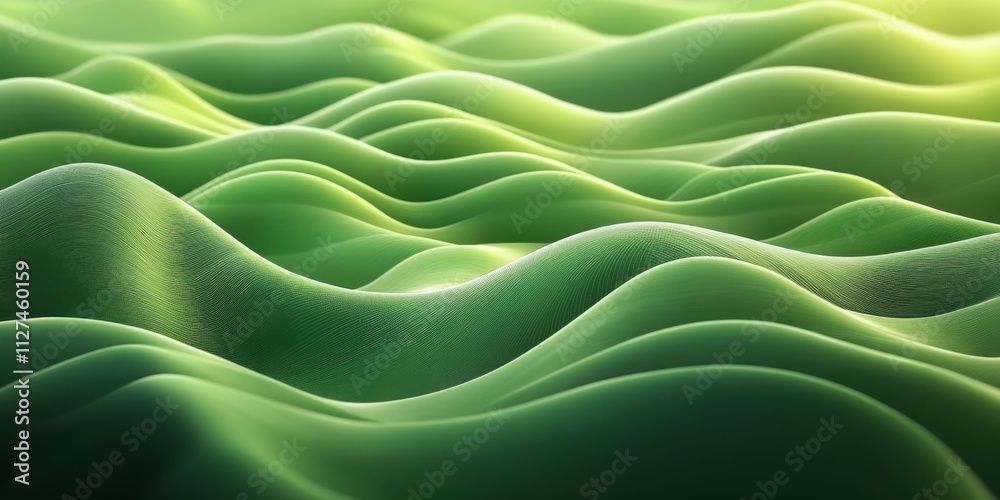 Serene green hills in soft sunlight Serene green hills in soft sunlight