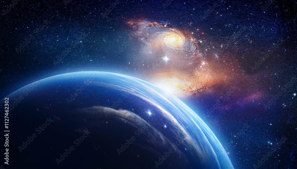 Obraz premium beautiful galaxy wallpaper background abstract graphic design