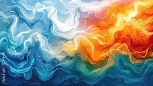 Swirling patterns in a vector design, capturing the essence of water currents photo