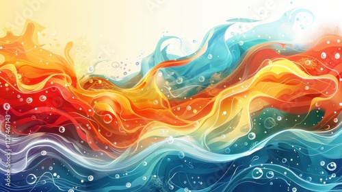 Swirling patterns in a vector design, capturing the essence of water currents