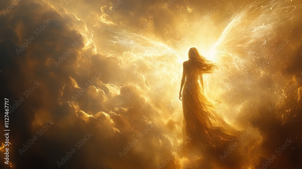 Obraz premium Heavenly light. symbolizing divine presence, spiritual illumination