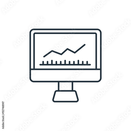 Monitoring icons  symbol vector elements for infographic web