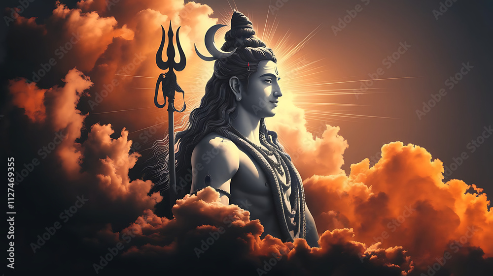 Lord Shiva in the Celestial Clouds Lord Shiva in the Celestial Clouds