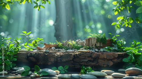 Artist Crafting with Natural Materials Outdoors