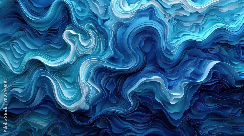 Swirling patterns in a vector design, capturing the essence of water currents