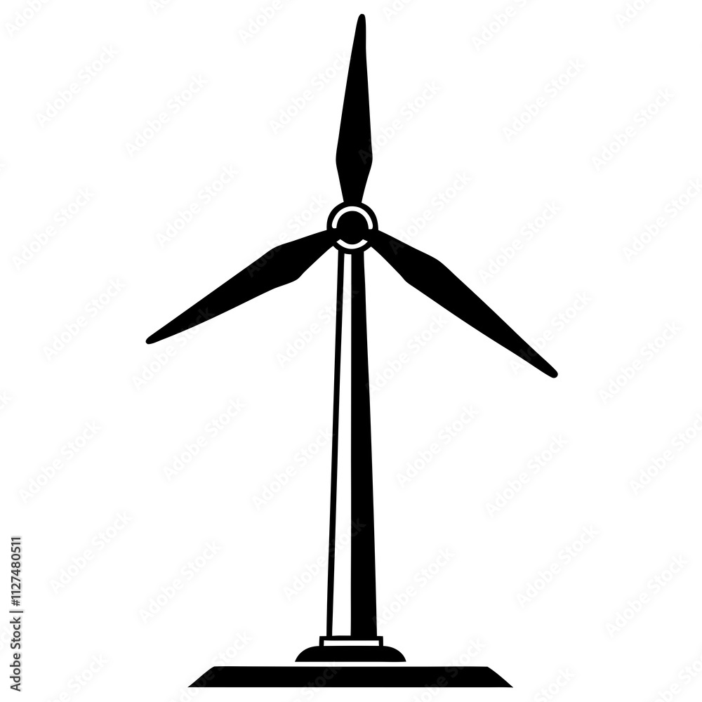 Isolated Wind Turbine Illustration. Isolated Wind Turbine Illustration.