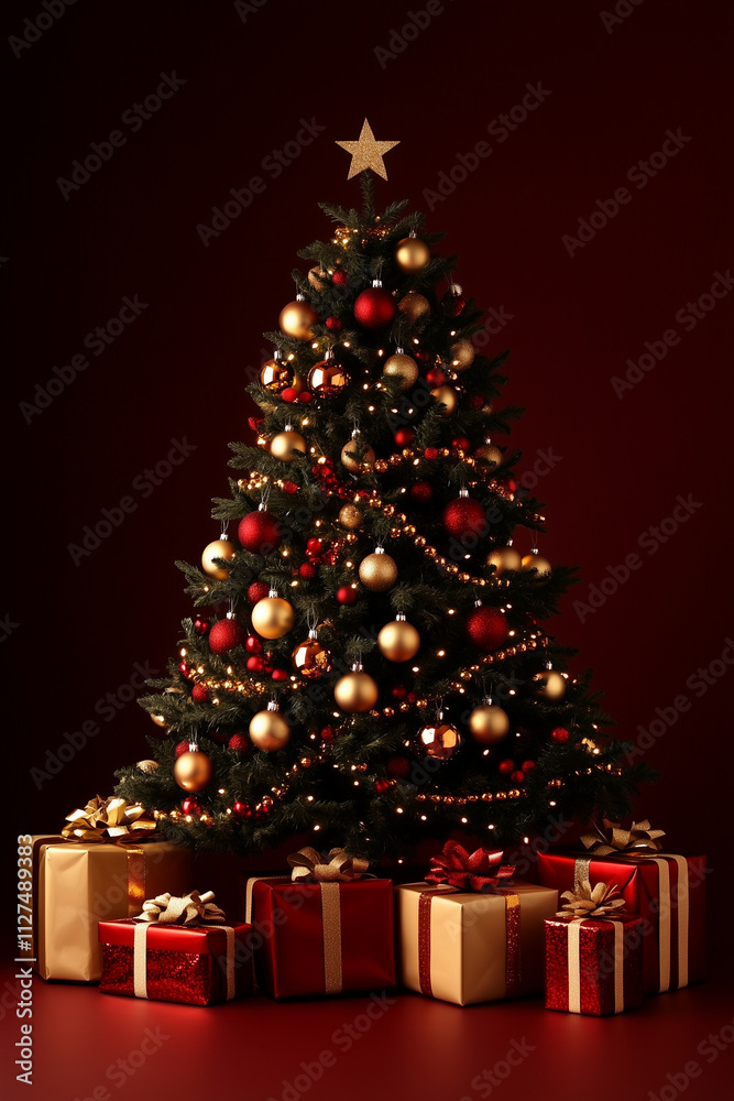 christmas tree with gifts