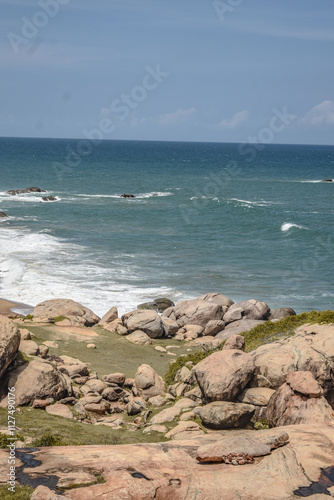 Beach of Kirinda Vihara Maha Devi Temple, Kirinda, Hambantota, Sri Lanka.
