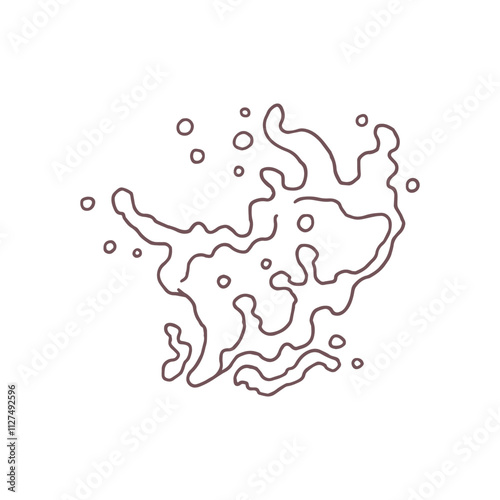 Vector illustration with sketch image of black and white water splash.