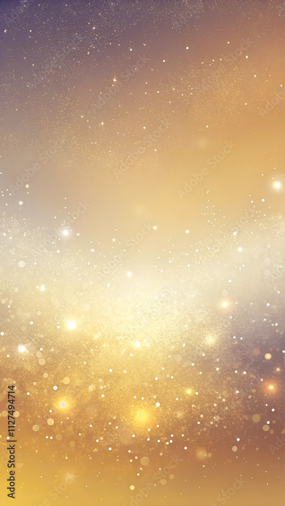 Glittering golden and silver bokeh background with soft lights and copy space Glittering golden and silver bokeh background with soft lights and copy space