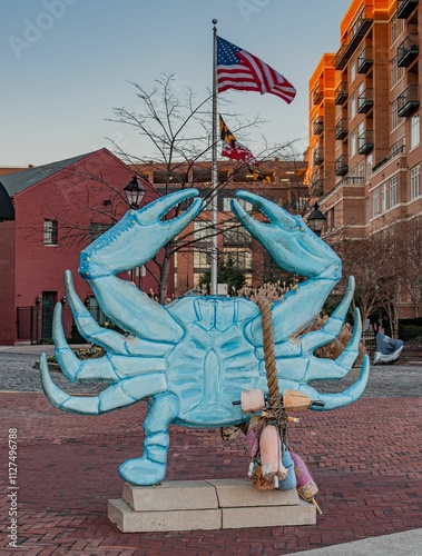 Monument to the Blue Crab, Baltimore Maryland USA