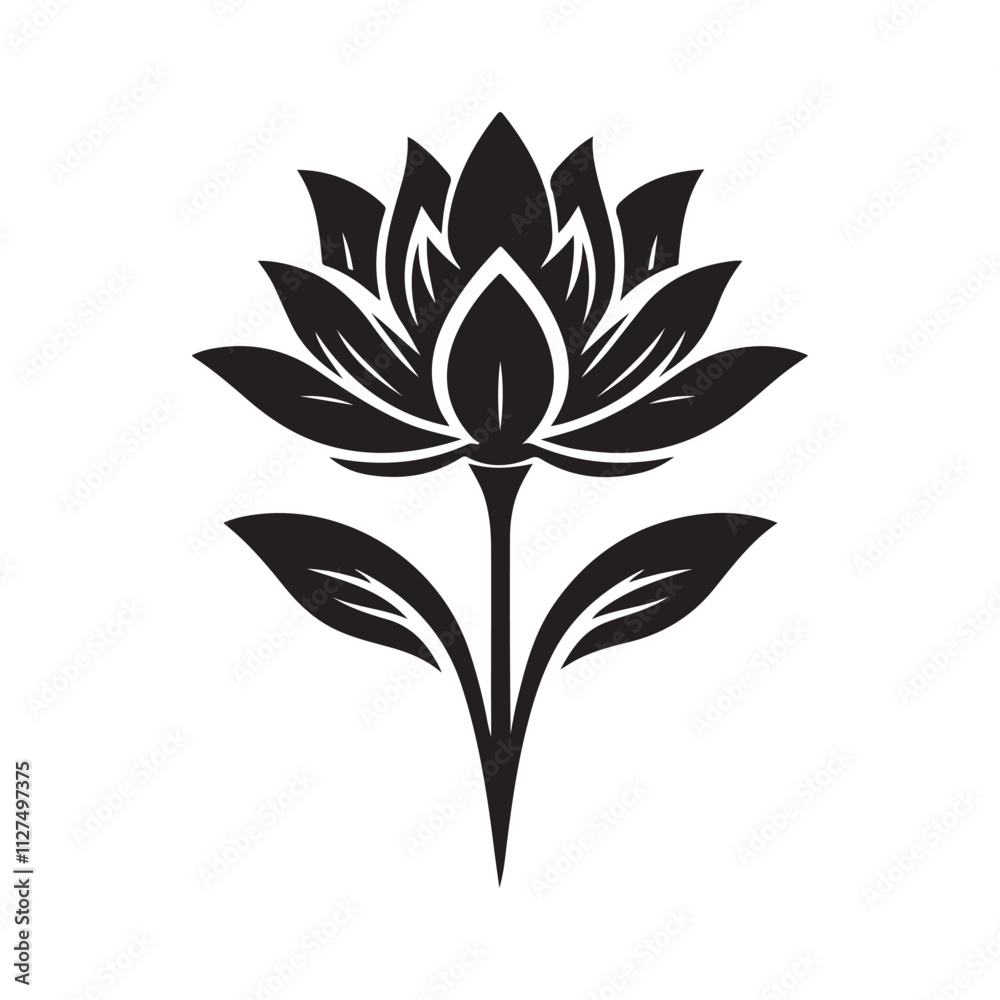 Lotus Flower vector silhouette art illustration Lotus Flower vector silhouette art illustration