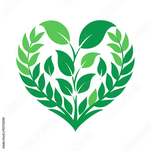 Greenery Heart Illustration.