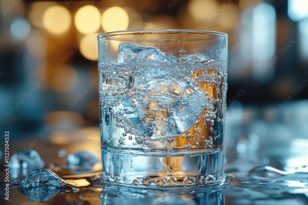 A simple still life image of a glass of water placed on a table A simple still life image of a glass of water placed on a table