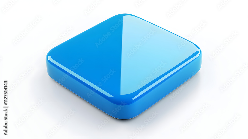 Blank Mobile application icon, button - blue square with round corners. 3d rendering, white background
Blank Mobile application icon, button - blue square with round corners. 3d rendering, white background