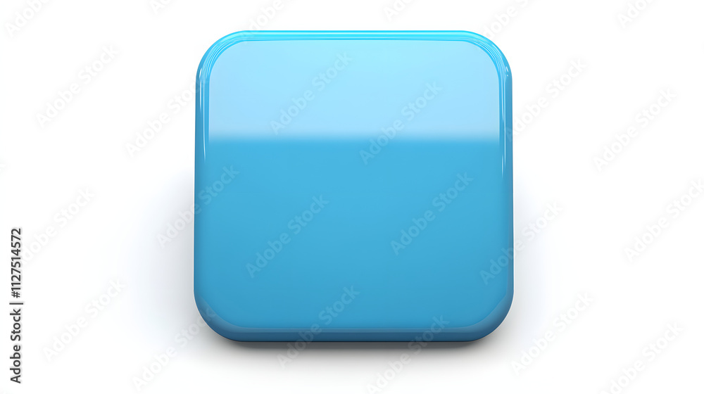Blank Mobile application icon, button - blue square with round corners. 3d rendering, white background
Blank Mobile application icon, button - blue square with round corners. 3d rendering, white background