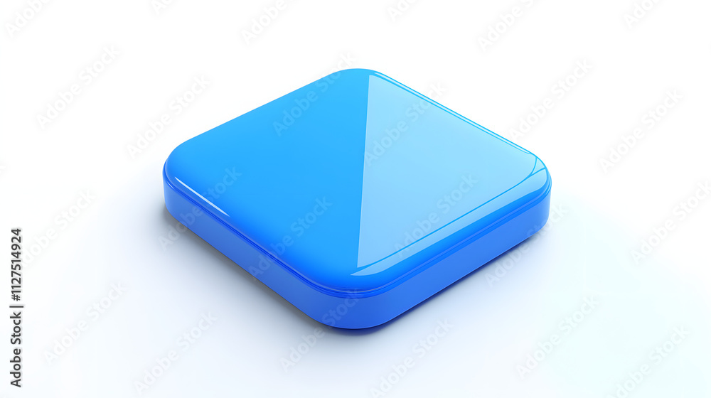 Blank Mobile application icon, button - blue square with round corners. 3d rendering, white background
Blank Mobile application icon, button - blue square with round corners. 3d rendering, white background