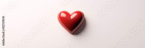 Red heart symbol representing love created with generative AI for Valentine's Day celebrations and expressions of affection