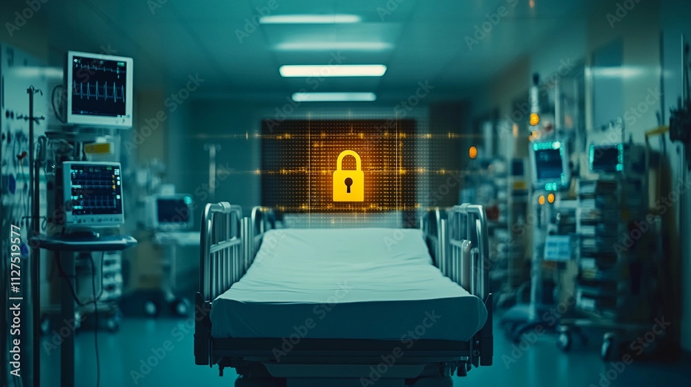 Hospital room with a focus on security during patient care hours Hospital room with a focus on security during patient care hours