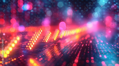 Wallpaper Mural Urban landscape at nighttime with blurred buildings and streets Torontodigital.ca