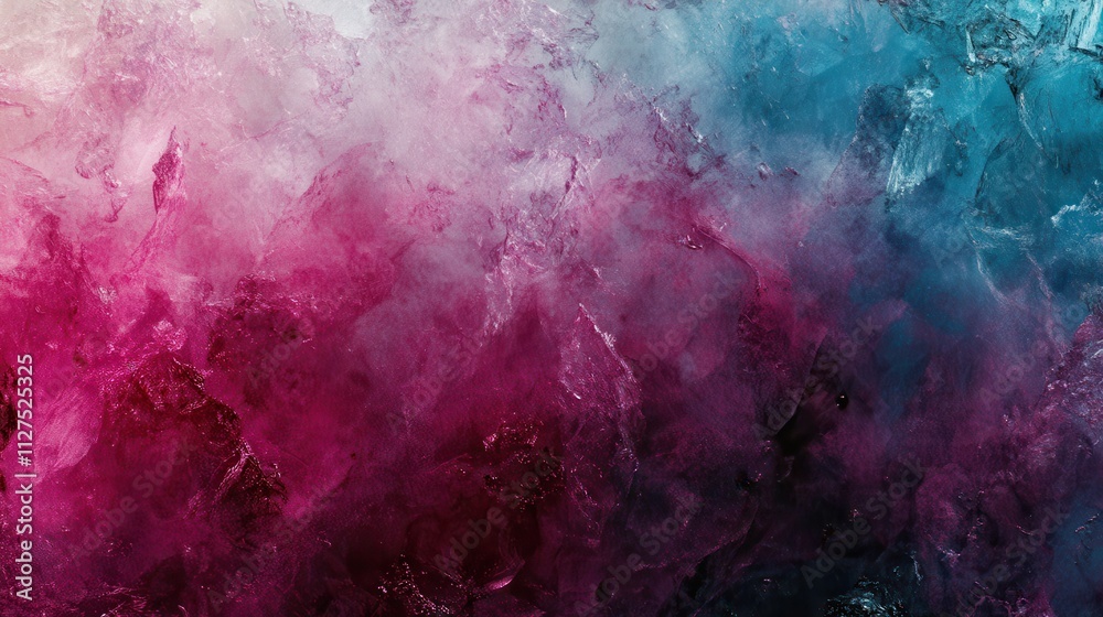 Fototapeta premium Abstract background of colorful ice texture with pink, purple, and blue hues.