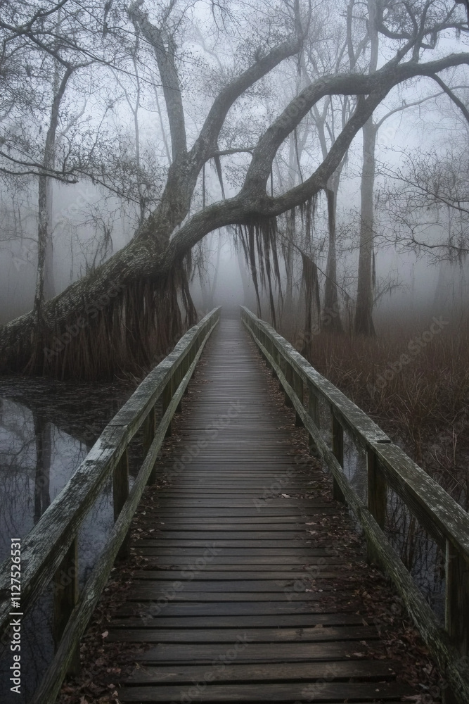 wooden bridge in the forest wooden bridge in the forest