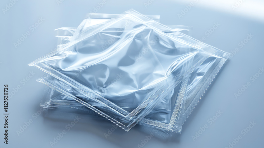 Vinyl cover with shrinks and transparent overlay effect. Realistic vector illustration set of square plastic package mockup - texture of cellophane or polythene seal wrapper with wrinkle and creases. Vinyl cover with shrinks and transparent overlay effect. Realistic vector illustration set of square plastic package mockup - texture of cellophane or polythene seal wrapper with wrinkle and creases.