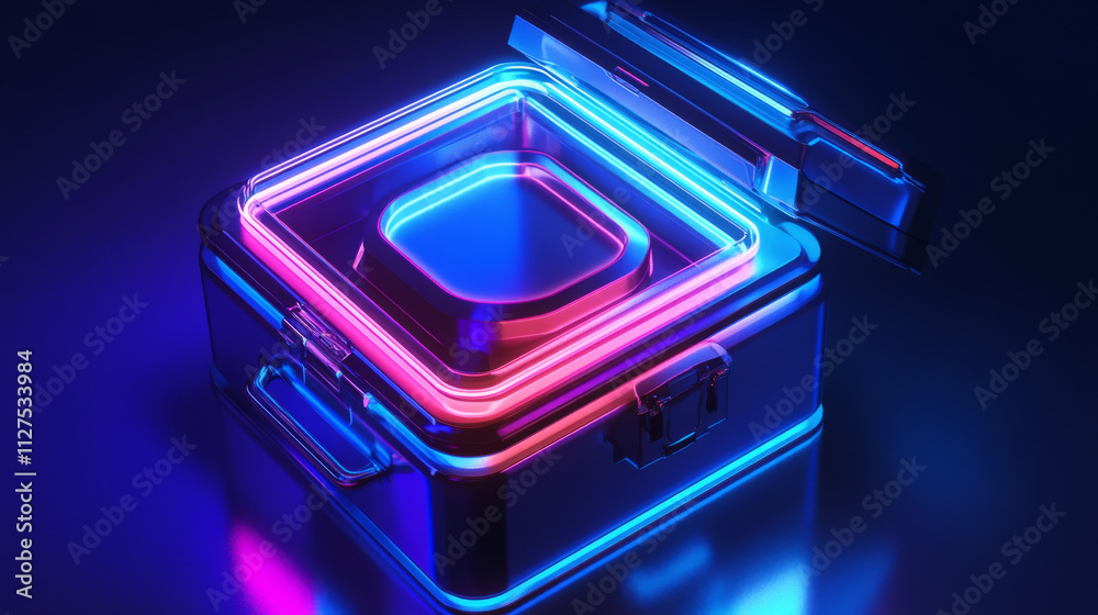 Safe box with gem vector icon illustration. Open vault locker game bank or store bundle. Isolated steel lock storage door with blue neon glowing and sparkling. Savings security system with strongbox. Safe box with gem vector icon illustration. Open vault locker game bank or store bundle. Isolated steel lock storage door with blue neon glowing and sparkling. Savings security system with strongbox.