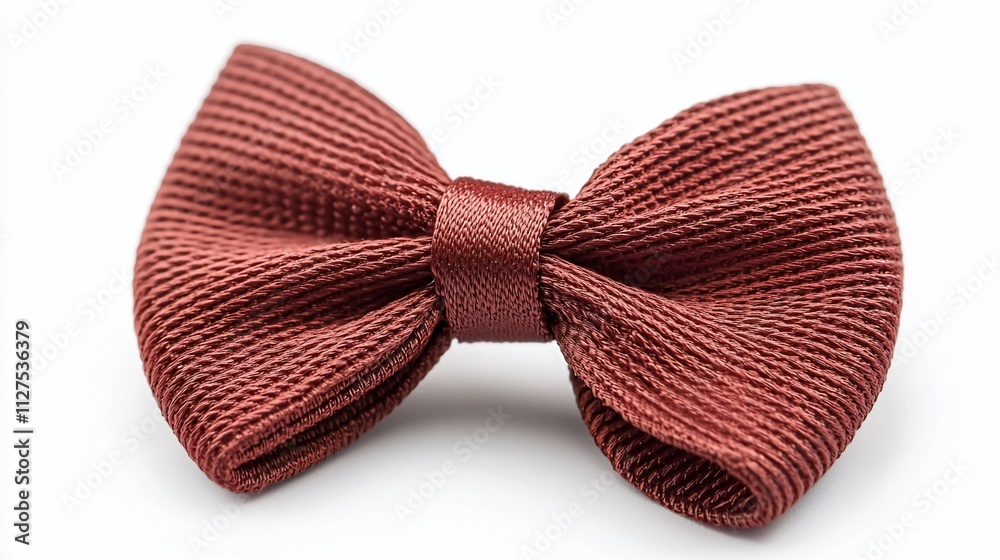 Red fabric bow tie isolated on white background. Red fabric bow tie isolated on white background.