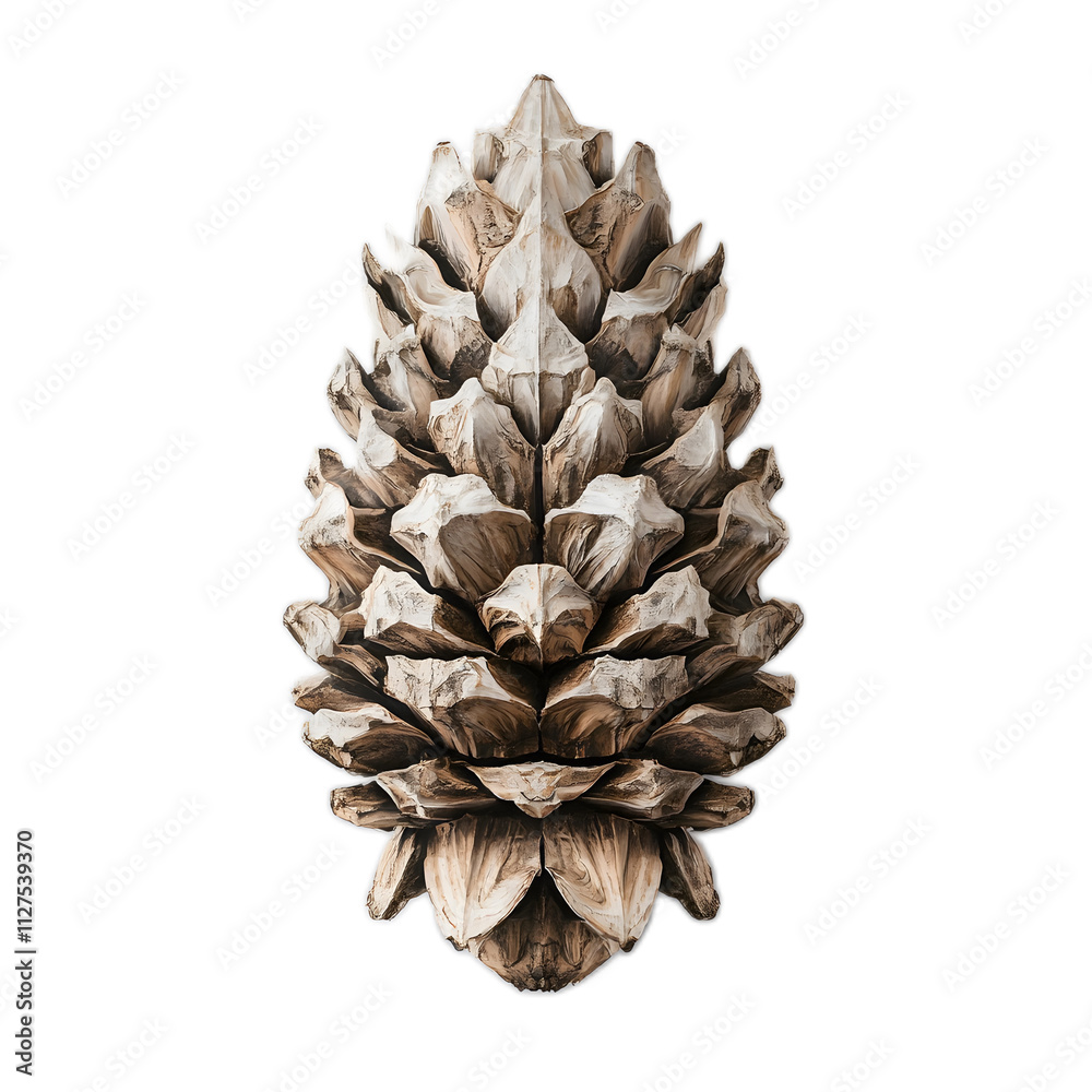 Large Pine Cone Isolated on White Background for Natural Decoration Large Pine Cone Isolated on White Background for Natural Decoration