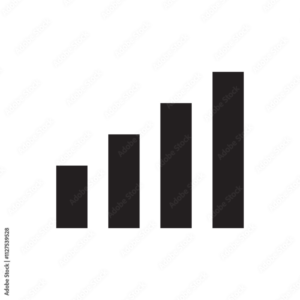 Signal sign symbol, signal connection icon, communication vector design illustration, isolated on white background. Signal sign symbol, signal connection icon, communication vector design illustration, isolated on white background.