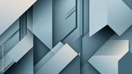 Muted Geometric Shapes Create a Modern Minimalist Design With Depth and Sophistication for Contemporary Presentations