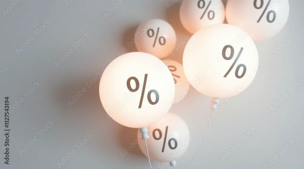 balloons with the number percent on them balloons with the number percent on them