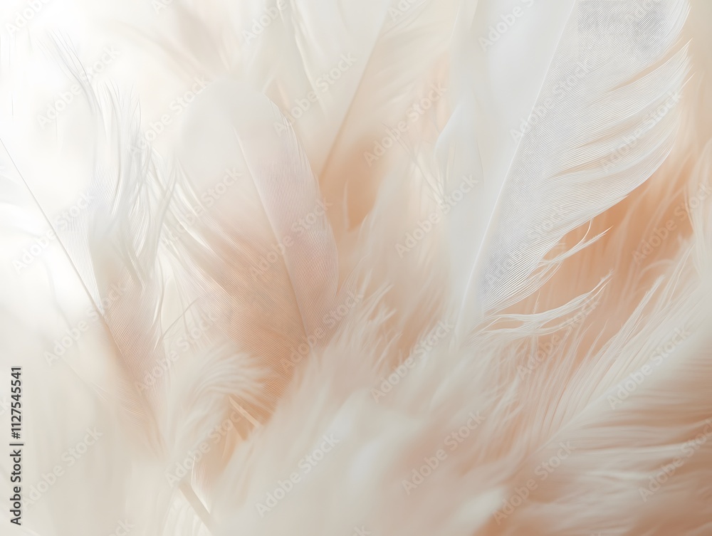 Soft down feather texture in white cream and pastel color Soft down feather texture in white cream and pastel color