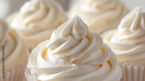 3d white isolated cake cream ice whip swirl vector. Soft vanilla foam decoration for pie food or cupcake. Sweet frozen realistic whipped butter mousse curl top pack. Decorating confectionery twirl