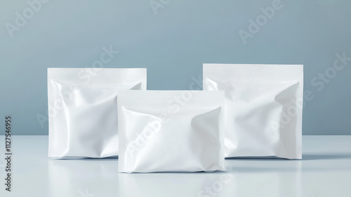 Wet wipe package with plastic flap mockup. Realistic 3d vector set of front and side view on white blank closed hygiene tissue pack. Template of bag or container for hygiene antibacterial napkin.